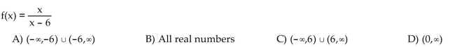 Find the domain of the given function.