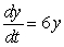 If   is a solution to the differential equation   and y = 20 when t = 0, then k = _____ and C = _____.