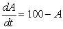 In a study of the milk drinking habits of a certain population of children, it was found that children drank more and more slowly as they finished a 16 ounce container of milk. Suppose that the rate at which a child drinks is equal to the percentage left to drink, i.e.   . Find the particular solution given the initial condition A(0)  = 0. A)    B)    C)    D)   