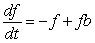 Let f be the number of fruit tree blossoms (in ten thousands)  and let b be the number of bees (in hundreds)  in an orchard. Suppose f and b satisfy the differential equations   and   , which correspond to the slope field in the figure. Assume f = 3 and b = 3 when t = 0. What happens to the number of fruit tree blossoms and bees over time?   A) The solution approaches the origin. B) The solution approaches the line f = b. C)    , but b does not. D)    , but f does not.