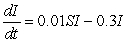 Consider three strains of the flu modeled by the following sets of differential equations. Which has the infecteds being removed the slowest? I.     II.     III.    