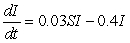 Consider three strains of the flu modeled by the following sets of differential equations. Which has the infecteds being removed the slowest? I.     II.     III.    