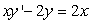 Find the value of k for which   is a solution to the differential equation   .