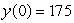 Given that   and   , estimate   by first estimating y(1) and y(2). Assume that the rate of growth given by   is approximately constant over each unit time interval.