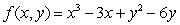 Find all the critical points of   and classify each as maximum, minimum, or neither. Select all possible choices. A) The point (1, 3)  is a local minimum. B) The point (-1, -3)  is neither a maximum nor a minimum. C) The point (-1, 3)  is neither a maximum nor a minimum. D) The point (1, 3)  is a local maximum. E) The point (1, -3)  is a local maximum.