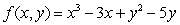 The function   has a local minimum at (1, 2.5) . Which of the following is a sketch of the level curves of f near this point? A)    B)   