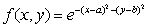 The function   where a and b are constants is sometimes referred to as a  bump function  and is used to construct functions which take on maximum values at certain points. Show that f(x, y) has a maximum at (a, b).
