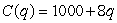 The cost of producing q items is   dollars. What is the average cost of producing the 20<sup>th</sup> item?