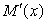 The graph below is the graph of   , the derivative of   . At 2 is the original function M(x) increasing, decreasing, constant or undefined?  