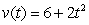 At time t, in seconds, your velocity, v, in meters per second, is given by   for   . Use   to estimate how many meters you traveled during this time.
