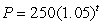 <strong>A population is growing according to the formula , where P is the population in year t. How many years will it take for the population to exceed 1000?</strong> A)151 B)28 C)29 D)150