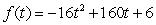 A ball is thrown at time t = 0 and its height above ground t seconds after it is thrown is given by   feet. Use a graphing calculator to graph   , and use the graph to answer the following. A. How high does the ball go? B. How long is it in the air?