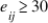 A chi-square test for independence of two categorical variables is appropriate if: A)    . B)    for all i and all j. C)    for all i and all j. D)    and   for all i and all j.
