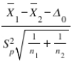 If the underlying populations are normally distributed and both population variances are equal, the test statistic ​   ​ Follows a: A)  standard normal distribution if both samples are large. B)  Student's t distribution with   degrees of freedom. C)  standard normal distribution with   degrees of freedom. D)  Student's t distribution with   degrees of freedom.