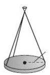 The lights in an auditorium are 25-pound disks of radius 16 inches. Each disk is supported by three equally spaced 50-inch wires attached to the ceiling. Find the Tension in each wire. Round your answer to two decimals.   A)  2.81 pounds B)  26.39 pounds C)  8.80 pounds D)  8.44 pounds E)  8.33 pounds