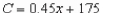 <strong>A company reimburses its sales representatives per day for lodging and meals plus per mile driven.Write a linear equation giving the daily cost to the company in terms of the number of miles driven.Round the numerical values in your answer to two decimal places, where Applicable.</strong> A) B) C) D) E)
