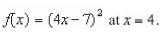 Find the slope of the graph of the function   A)    B)    C)    D)    E)   