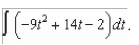 Find the indefinite integral   A)    B)    C)    D)    E)   