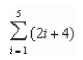 Find the sum given below.   A) 42 B) 44 C) 38 D) 50 E) 40