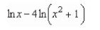 Write the following expression as a logarithm of a single quantity.   A)    B)    C)    D)    E)   