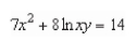Use implicit differentiation to find   A)    B)    C)    D)    E)   
