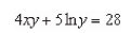 Use implicit differentiation to find   at the point     A)    B)    C)    D)    E)   