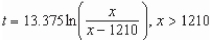 Suppose the term of a mortgage t (in years)  can be approximated by   where x is the monthly payment in dollars.Find The instantaneous rate of change of t with respect to x when   Round your answer to four Decimal places. A) 0.0044 B) -0.1619 C) 0.0619 D) -0.0619 E) -0.0044