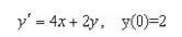Use Euler's Method to make a table of values for the approximate solution of the following differential equation with specified initial value.Use 5 steps of size 0.15.   A)    B)    C)    D)    E)   