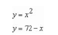 Find the area of the region bounded by equations by integrating (i)  with respect to   and (ii)  with respect to y.   A)    B)    C)    D)    E)   