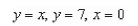 Find the volume of the solid generated by revolving the region bounded by the graphs of the equations about the line     A)    B)    C)    D)    E)   
