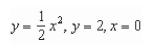 Find the volume of the solid generated by revolving the region bounded by the graphs of the equations about the line     A)    B)    C)    D)    E)   
