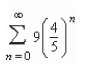 Find the sum of the convergent series.   A) 4 B) 36 C) 9 D) 27 E) 45