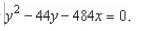 Find the directrix of the parabola given by   A)    B)    C)    D)    E)   