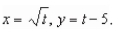 Sketch the curve represented by the parametric equations   A)    B)    C)    D)    E)   