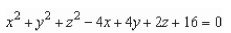 Complete the square to write the following equation in the standard form for a sphere.   A)    B)    C)    D)    E)   