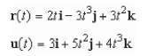 Use the properties of the derivative to find   given the following vector-valued functions.   A)    B)    C)    D)    E)   