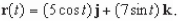 A particle moves in the yz-plane along the curve represented by the vector-valued function   Find the maximum value of   A) 4 B) 3 C) 7 D) 8 E) 5
