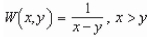 The average length of time that a customer waits in line for service is   where y is the average arrival rate, written as the number of customers per unit of time, and x is the average service rate, written in the same units.Evaluate   Note: x And y are given as the number of customers per hour. A) 7 min B) 5 min C) 3 min D) 4 min E) 6 min