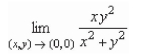 Use polar coordinates to find the limit.[Hint: Let   and note that   implies     A)  1 B)  0 C)  2 D)    E) limit does not exist