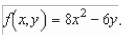 Find the limit   for the function   A)    B) -6 C)    D) 16x E) 6y