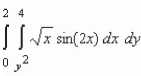 Evaluate the iterated integral   by switching the order of integration.Round your answer to three decimal places. A) 0.538 B) 0.558 C) 30.538 D) 1.538 E) 4.538