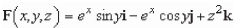 Find the divergence at   for the vector field   A)    B)    C)    D)    E)   