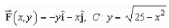 Find the work done by the force field   on a particle moving along the given path.   from   A)    B)    C)    D)    E)   