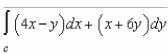 Evaluate the integral   along the path C, defined as y-axis from   A)    B)    C)    D)    E)   