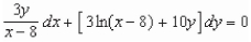 Find the particular solution of the differential equation   that satisfies the initial condition   A)    B)    C)    D)    E)   