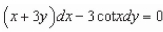 Find the integrating factor of the differential equation   that is a function of x or y alone. A)    B)    C)    D)    E)   
