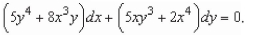 Use   as a integrating factor to find the general solution of the differential equation   A)    B)    C)    D)    E)   