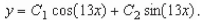 Consider the differential equation   and the solution   Find the particular solution satisfying the initial conditions   A)    B)    C)    D)    E)   