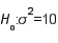 If you wish to test   vs.   at the .05 level of significance using a sample of 20 observations, the critical values to be used are   32.852.