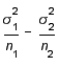 The variance of   is V (   ) =   .